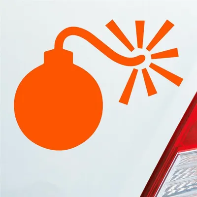 Produktbild von Auto Aufkleber Bombe Explosion Laut Speed Fast 12x9 cm Orange Sticker Heckscheibenaufkleber