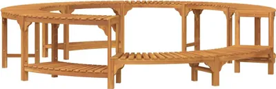 Produktbild von Whirlpool-Umrandung Braun Ø255 x 55,5 cm Massivholz Akazie