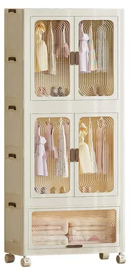 Image de Armoire battante à double porte avec barre de suspension