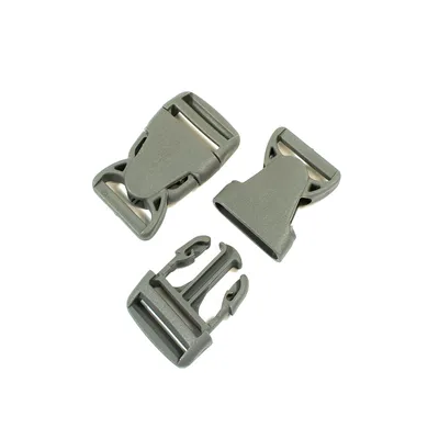 Produktbild von 10 x Steckschnalle Grau 30mm grade Kunststoffschnalle Steckverschluss Schnalle