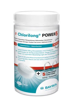 Produktbild von Bayrol dezinfekce bazénové vody e-Chlorilong® POWER5 200 g 1 kg