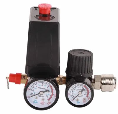 Obrázok produktu pre Spínač tlaku, kompresor 220 V, vzduchový kompresor, regulátor tlaku s manometrom