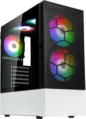 Produktbild von Kolink OBSERVATORY MX, Midi Tower, PC, Schwarz, Weiß, ATX, micro ATX, Mini-ITX, Stahl, Gehärtetes Glas, Gaming