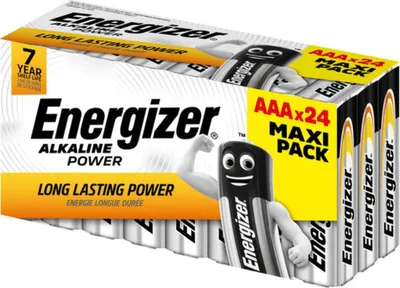Produktbild von Batterie Power Micro AAA 1,5 Volt weiß/gelb 24 Stück. Packung mit 8 Stück