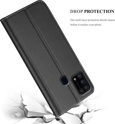 Produktbild von Cadorabo Handyhülle für Samsung Galaxy M31 Schutz Hülle in Schwarz Cover Etui Book Case Booklet