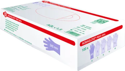 Obrázek produktu pro NOBA Nobaglove nitrilové rukavice na jedno použití bez pudru modré 100 ks velikost M