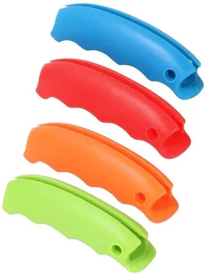 Immagine prodotto di Set di supporti in silicone per borse - 4 pezzi - Comodi - Con illuminazione - Adatti per anziani - Dimensioni 8 cm x 2 cm - Supporti per borse