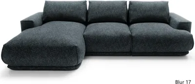 Produktbild von Ecksofa - Eckcouch L-Form, Sofa Couch, mit Schlaffunktion, Bettkasten, Kissen, Polstermöbel, Divo II Dunkelblau LINKS, Blur 17