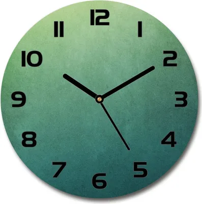 Produktbild von Wanduhr aus Glas 30fi Glasbild Glasuhr Gehärtetes Glas - schwarze-zeiger - Marine gradient