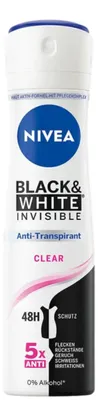 Image de Nivea Deospray 150ml Black&White Invisible Clear
