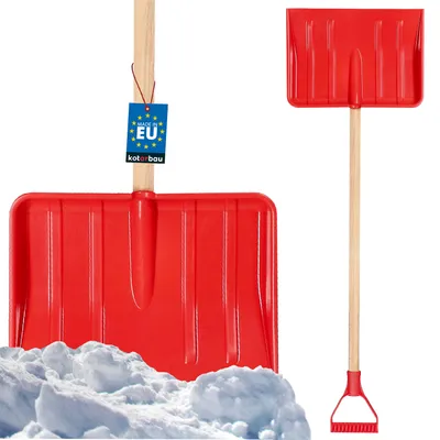 Produktbild von KOTARBAU® Schneeschaufel Kinder-Schneeschaufel Kinder Schneeschieber Kinderschaufel Holz Stiel mit Gesamtlänge 84 cm