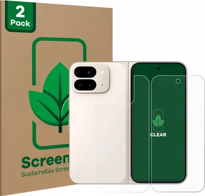 Produktbild von 2x ScreenLeaf Schutzfolie für Google Pixel 9 Pro Fold (Display+Rückseite) Displayschutz Display Schutz Folie Klar Transparent