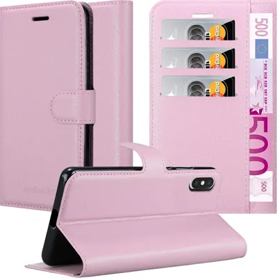 Produktbild von Cadorabo Hülle für Apple iPhone X / XS Schutz Hülle in Rosa Handyhülle Etui Case Cover Magnetverschluss