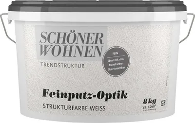 Immagine prodotto di Schöner Wohnen Trend Texture Fine Intonaco Look Fine Bianco 8 kg