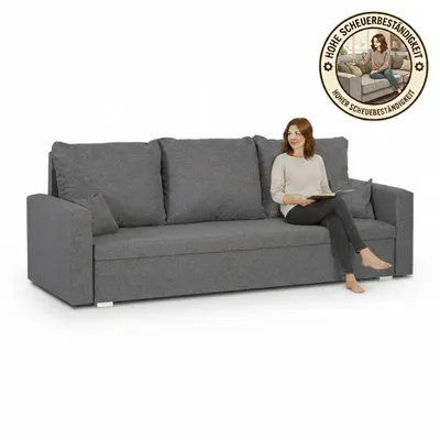 Produktbild von MONDO 3-Sitzer-Sofa mit Schlaffunktion - Grau