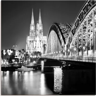 Produktbild von ARTland Leinwandbild Köln Skyline Abstrakte Collage 19 Größe: 40x40 cm