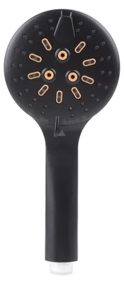 Immagine prodotto di Doccia a soffitto nera, modello "Morden", con flessibile e doccetta, dal design semplice, ideale per il bagno