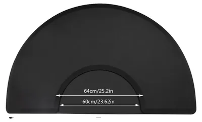 Image de Protège-siège pour fauteuil de coiffure, design renforcé, surface antidérapante, couleur noire