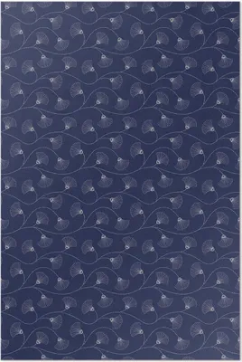 Produktbild von Ginkgo-Blätter im Vintage-Boho-Stil – Vinylteppich – 80x120 cm – Indoor Teppich – Flur – Pflegeleicht – Modern