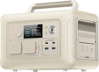 Produktbild von Ladegerät - Ladegeräte - Stromgenerator - R600 - 299Wh 600W Ladegerät - mit AC Steckdosen LiFePO4 Batterie - für Zuhause Zelte Außen RV Camping - Weiß