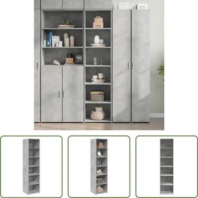 Produktbild von The Living Store Highboard Betongrau 45x41x185 cm Holzwerkstoff