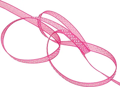 Produktbild von Dekoband Pink mit Punkten 7mm 20m Geschenkband