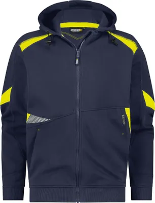 Produktbild von DASSY Sweatshirt SANTOS Hoodie Gr. 4XL blau/gelb