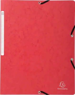 Image de Exacompta 25x Chemise à élastique sans rabat carte lustrée 400gm2 A4 Rouge 5515E