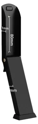 Image de INF Butée de porte en acier inoxydable sans perçage — Appui-pied kickdown, Résistance à la corrosion et à la rouille, Installation en trois étapes pour portes en bois, verre et fer Le noir