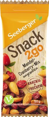 Produktbild von Open Food 4008258149010, sonnenblumenöl, zucker, Mandeln, cranberries, 493 kcal, 40 g, 34 g, 14 g, 29 g