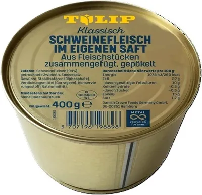 Produktbild von Tulip Schweinefleisch im eigenen Saft 400g