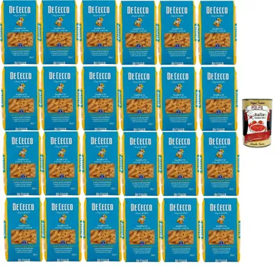 Produktbild von De Cecco Fusilli Pasta, 24 x 500g Packungen, Italienische Hartweizengries. + Italian Gourmet polpa 400g