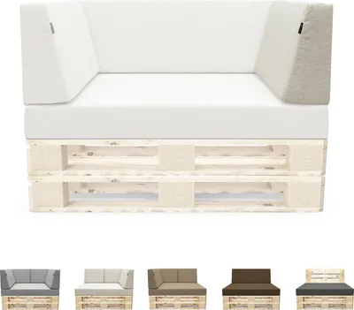 Produktbild von novely® PANERO Palettenkissen | Sitzkissen Rückenkissen Palettensofa-Auflagen | abnehmbarer Bezug | Kaltschaum | Indoor & Outdoor - A) Variante: Seitenkissen links (70x40x20 cm) | B) Farbe: 02 Beige