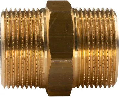 Produktbild von Messing Gewinde-Fitting Doppelnippel mit Langgewinde 1 1/4'AG - 1 1/4''AG (DN 32), schwere Ausführung