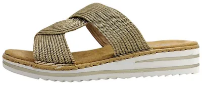 Immagine prodotto di Scarpe da donna Rieker, sandali bassi, infradito, color oro, per il tempo libero