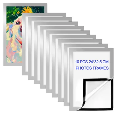 Image de Solidchoice - Ensemble de 10 cadres magnétiques pour photos, adhésifs