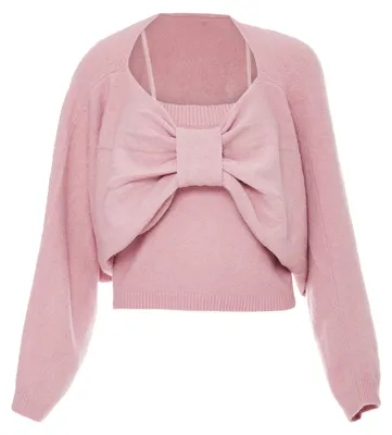 Image de Pull en tricot pour femmes AODA - rose, taille M
