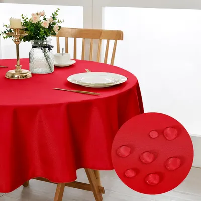 Zdjęcie produktu dla Okrągły obrus, wodoodporny, o średnicy 120 cm, do jadalni
