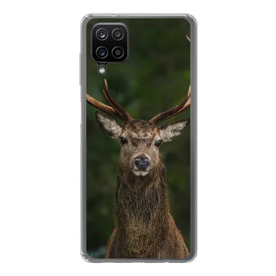 Produktbild von MuchoWow® Handyhülle Schutzhülle Hülle für Samsung Galaxy A12 Hirsch - Geweih - Natur Silikon Softcase Handy Hülle - Bild