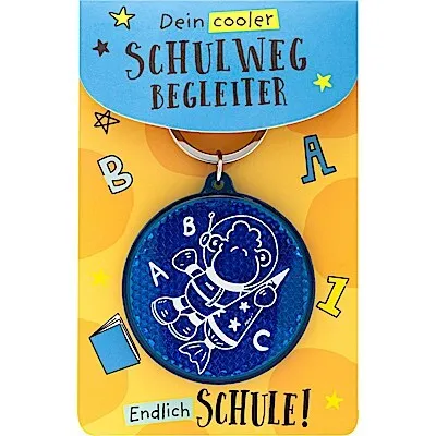 Produktbild von Sheepworld Reflektor »Astonautenschaf« - Anhänger, Schaf, Dein cooler Schulweg-Begleiter, rund & 5,5cm mit Metallring, 48861