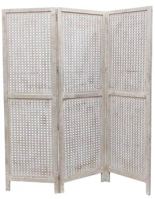 Raumteiler mit Griff, MDF, 150 x 2 x 180 cm, weiß