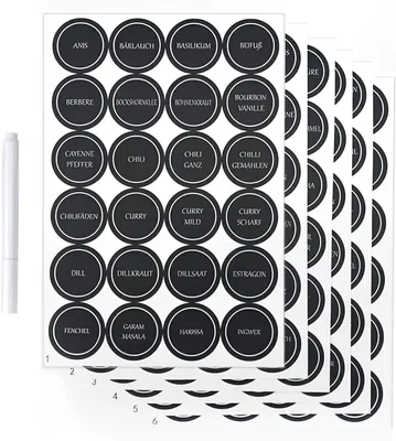 Image de Étiquettes autocollantes pour plantes aromatiques, rondes, lot de 144, résistantes à l'eau, pour pots de plantes aromatiques