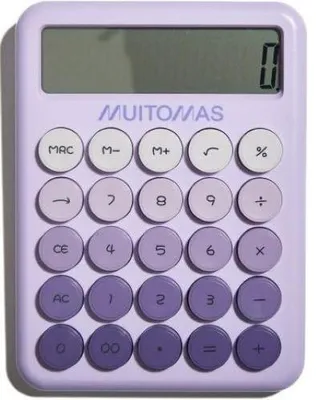 Productafbeelding van Muitomas CALCULATORLB, desktopmodel, eenvoudige rekenmachine, 12 cijfers, lichtblauw