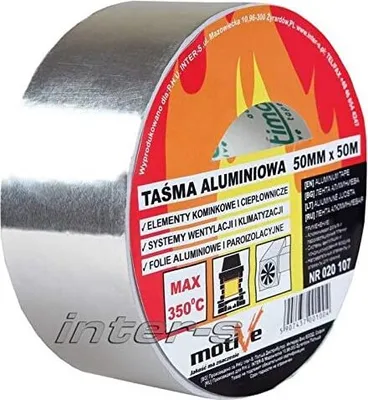 Produktbild von 350°C Alu Aluband Aluminium Klebeband selbstklebend Kleberolle 50mm/50m