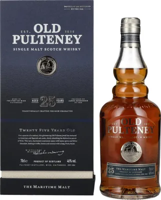 Produktbild von Old Pulteney 25 Years + Box 700ml 46% Vol.