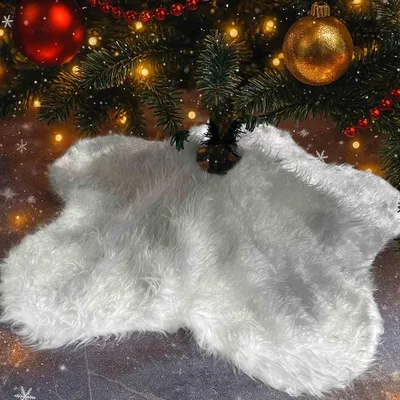 Produktbild von Sternförmiger Weihnachtsbaumrock aus Plüsch, 90 cm
