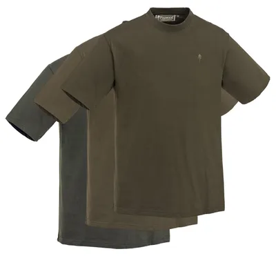 Productafbeelding van Set van 3: Heren T-shirts (groen/donkerbruin/khaki), maat XL
