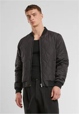 Imagen del producto de Urban Classics, chaqueta bomber acolchada con diseño de espiga, color - Talla L