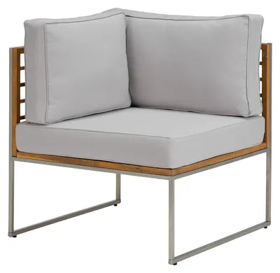 Produktbild von home24 Loungeset - 7-teilig - Webstoff / Teak Massiv