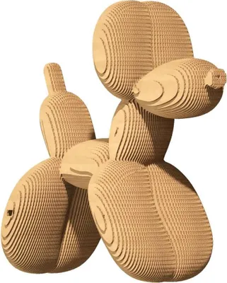 Produktbild von Ballonhund Bastelset aus Karton – 3D Skulptur für kreative Dekoration